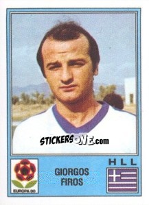 Cromo Giorgos Firos - UEFA Euro Italy 1980 - Panini