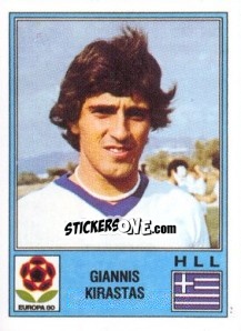 Cromo Giannis Kirastas - UEFA Euro Italy 1980 - Panini