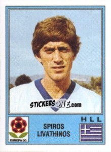 Cromo Spiros Livathinos - UEFA Euro Italy 1980 - Panini