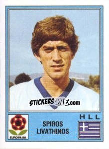 Sticker Spiros Livathinos - UEFA Euro Italy 1980 n. 108 - Panini