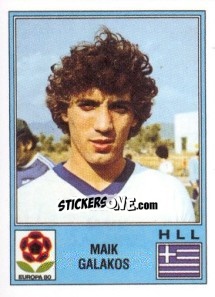 Sticker Maik Galakos - UEFA Euro Italy 1980 - Panini