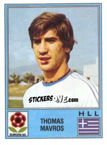 Sticker Thomas Mavros - UEFA Euro Italy 1980 n. 112 - Panini