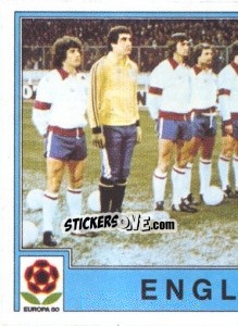 Figurina ENGLAND Team 1 - UEFA Euro Italy 1980 - Panini