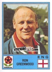 Sticker Ron Greenwood - UEFA Euro Italy 1980 - Panini