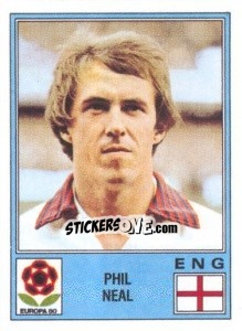 Sticker Phil Neal - UEFA Euro Italy 1980 n. 118 - Panini