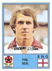 Cromo Phil Neal - UEFA Euro Italy 1980 - Panini