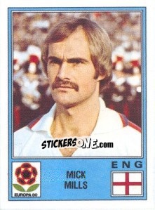 Cromo Mick Mills - UEFA Euro Italy 1980 - Panini