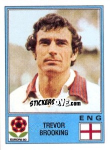 Sticker Trevor Brooking - UEFA Euro Italy 1980 n. 123 - Panini