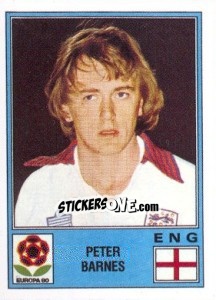 Sticker Peter Barnes - UEFA Euro Italy 1980 n. 127 - Panini
