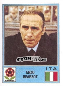 Sticker Enzo Bearzot - UEFA Euro Italy 1980 n. 139 - Panini