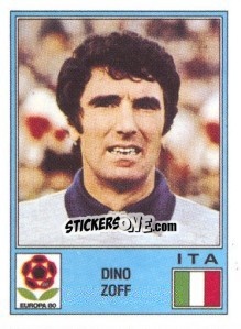 Sticker Dino Zoff - UEFA Euro Italy 1980 - Panini