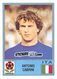 Sticker Antonio Cabrini - UEFA Euro Italy 1980 - Panini