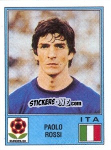 Sticker Paolo Rossi - UEFA Euro Italy 1980 n. 149 - Panini