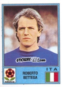 Figurina Roberto Bettega - UEFA Euro Italy 1980 - Panini