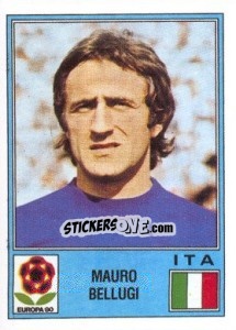 Sticker Mauro Bellugi - UEFA Euro Italy 1980 - Panini