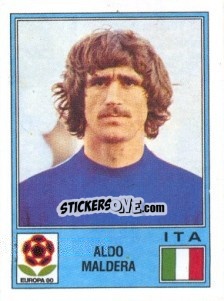 Sticker Aldo Maldera - UEFA Euro Italy 1980 n. 153 - Panini