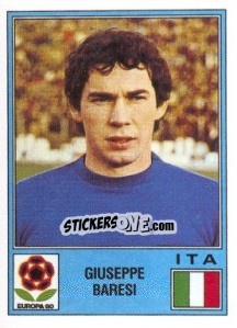 Sticker Giuseppe Baresi - UEFA Euro Italy 1980 n. 154 - Panini