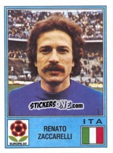 Sticker Renato Zaccarelli - UEFA Euro Italy 1980 - Panini
