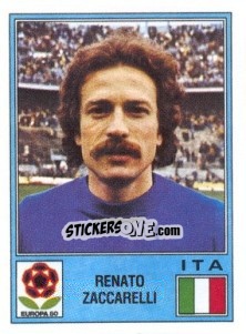 Sticker Renato Zaccarelli - UEFA Euro Italy 1980 n. 155 - Panini