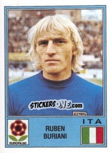 Sticker Ruben Buriani - UEFA Euro Italy 1980 n. 156 - Panini