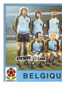 Sticker BELGIQUE Team 1 - UEFA Euro Italy 1980 - Panini