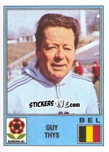 Sticker Guy Thys - UEFA Euro Italy 1980 - Panini