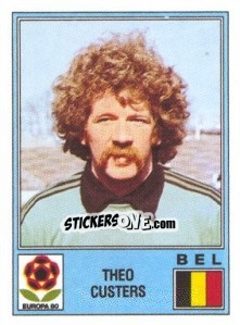 Sticker Theo Custers - UEFA Euro Italy 1980 - Panini