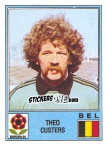 Sticker Theo Custers - UEFA Euro Italy 1980 n. 163 - Panini