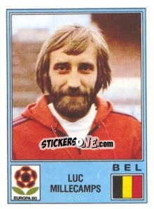 Sticker Luc Millecamps - UEFA Euro Italy 1980 - Panini