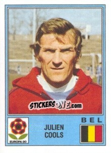 Sticker Julien Cools - UEFA Euro Italy 1980 - Panini