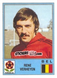 Sticker Rene Verheyen - UEFA Euro Italy 1980 - Panini