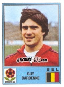 Sticker Guy Dardenne - UEFA Euro Italy 1980 n. 175 - Panini