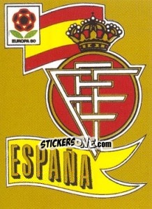 Sticker ESPAñA Badge - UEFA Euro Italy 1980 n. 176 - Panini