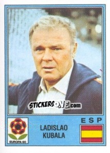 Sticker Ladislao Kubala - UEFA Euro Italy 1980 n. 179 - Panini