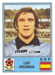 Sticker Luis Arconada - UEFA Euro Italy 1980 - Panini