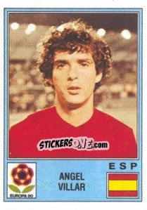 Sticker Angel Villar - UEFA Euro Italy 1980 - Panini