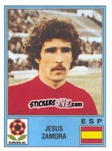 Sticker Jesus Zamora - UEFA Euro Italy 1980 n. 187 - Panini