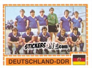 Sticker DEUTSCHLAND-DDR Team - UEFA Euro Italy 1980 - Panini