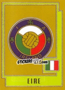 Figurina EIRE Badge - UEFA Euro Italy 1980 - Panini