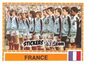 Sticker FRANCE Team - UEFA Euro Italy 1980 - Panini