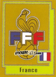 Figurina FRANCE Badge - UEFA Euro Italy 1980 - Panini