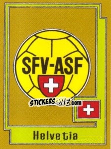 Sticker HELVETIA Badge - UEFA Euro Italy 1980 - Panini