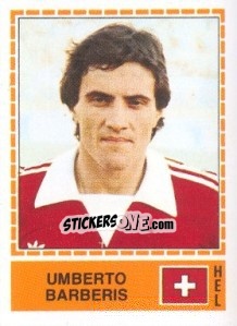 Sticker Umberto Barberis - UEFA Euro Italy 1980 - Panini