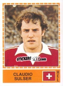 Sticker Claudio Sulser - UEFA Euro Italy 1980 - Panini