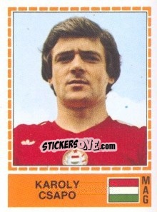 Figurina Karoly Csapo - UEFA Euro Italy 1980 - Panini