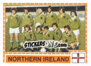 Cromo NORTHEN IRLAND Team - UEFA Euro Italy 1980 - Panini
