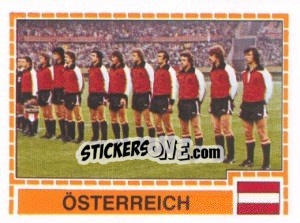 Sticker ÖSTERREICH Team - UEFA Euro Italy 1980 - Panini