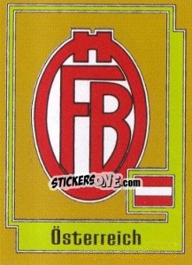 Sticker ÖSTERREICH Badge - UEFA Euro Italy 1980 - Panini
