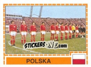 Sticker POLSKA Team - UEFA Euro Italy 1980 n. 233 - Panini