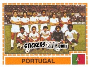 Sticker PORTUGAL Team - UEFA Euro Italy 1980 - Panini